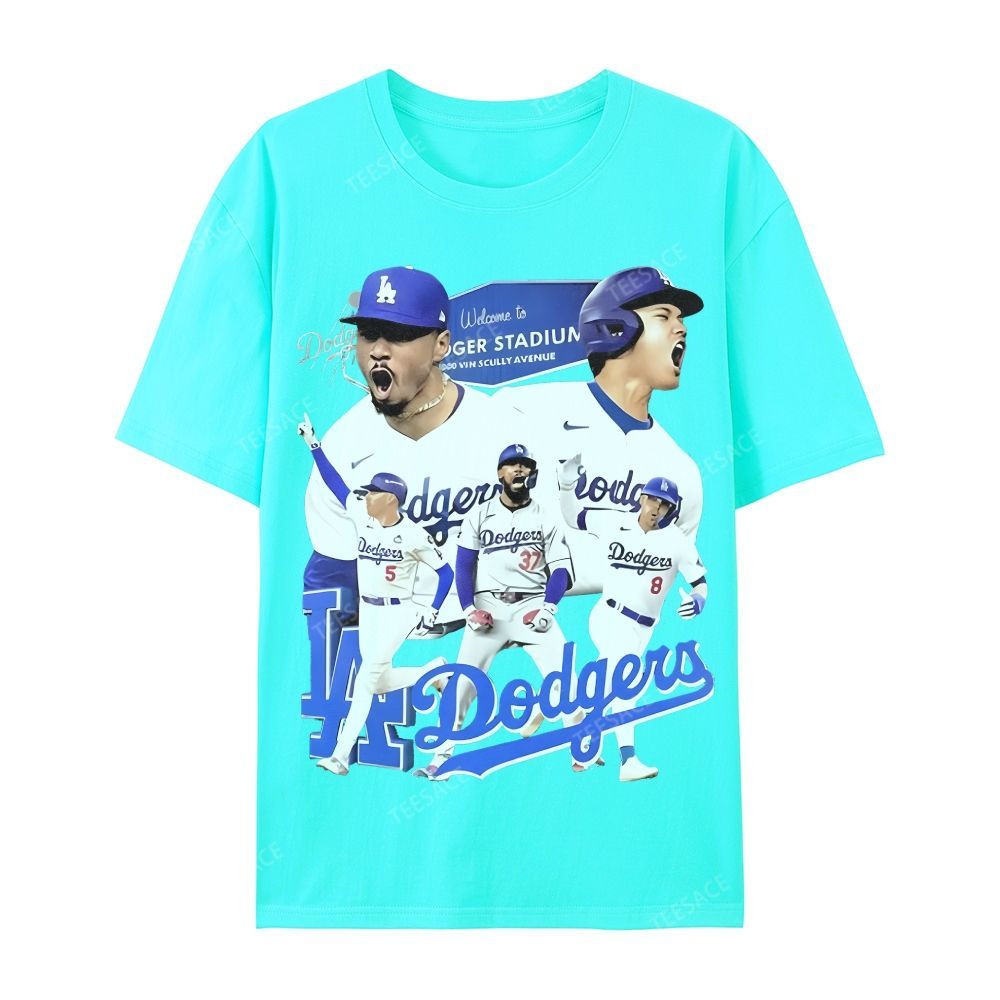 DODGERS Casual Short Sleeve Cotton T-Shirt DODGERS 2025 Tee