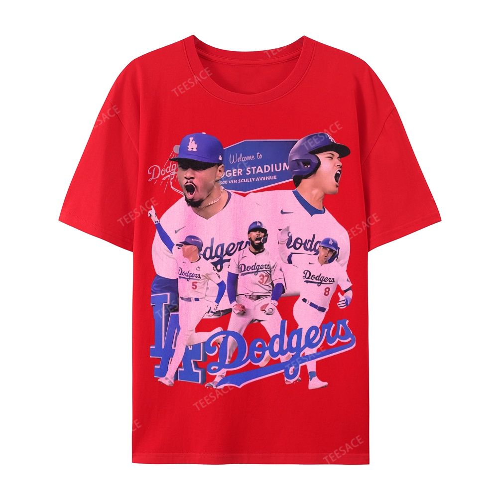 DODGERS Casual Short Sleeve Cotton T-Shirt DODGERS 2025 Tee