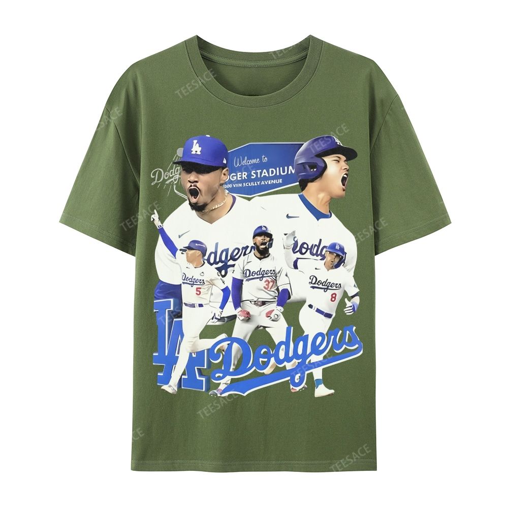 DODGERS Casual Short Sleeve Cotton T-Shirt DODGERS 2025 Tee
