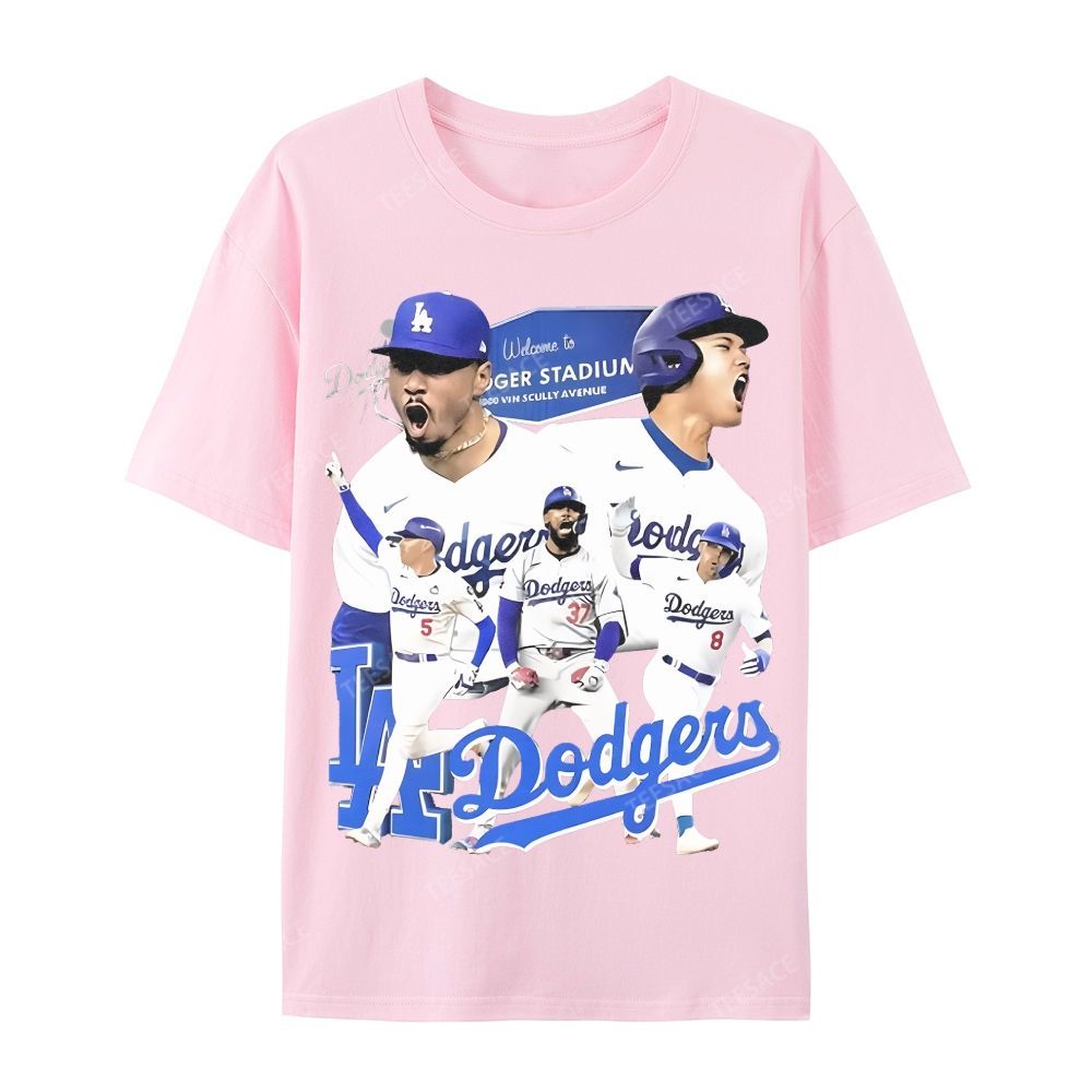 DODGERS Casual Short Sleeve Cotton T-Shirt DODGERS 2025 Tee