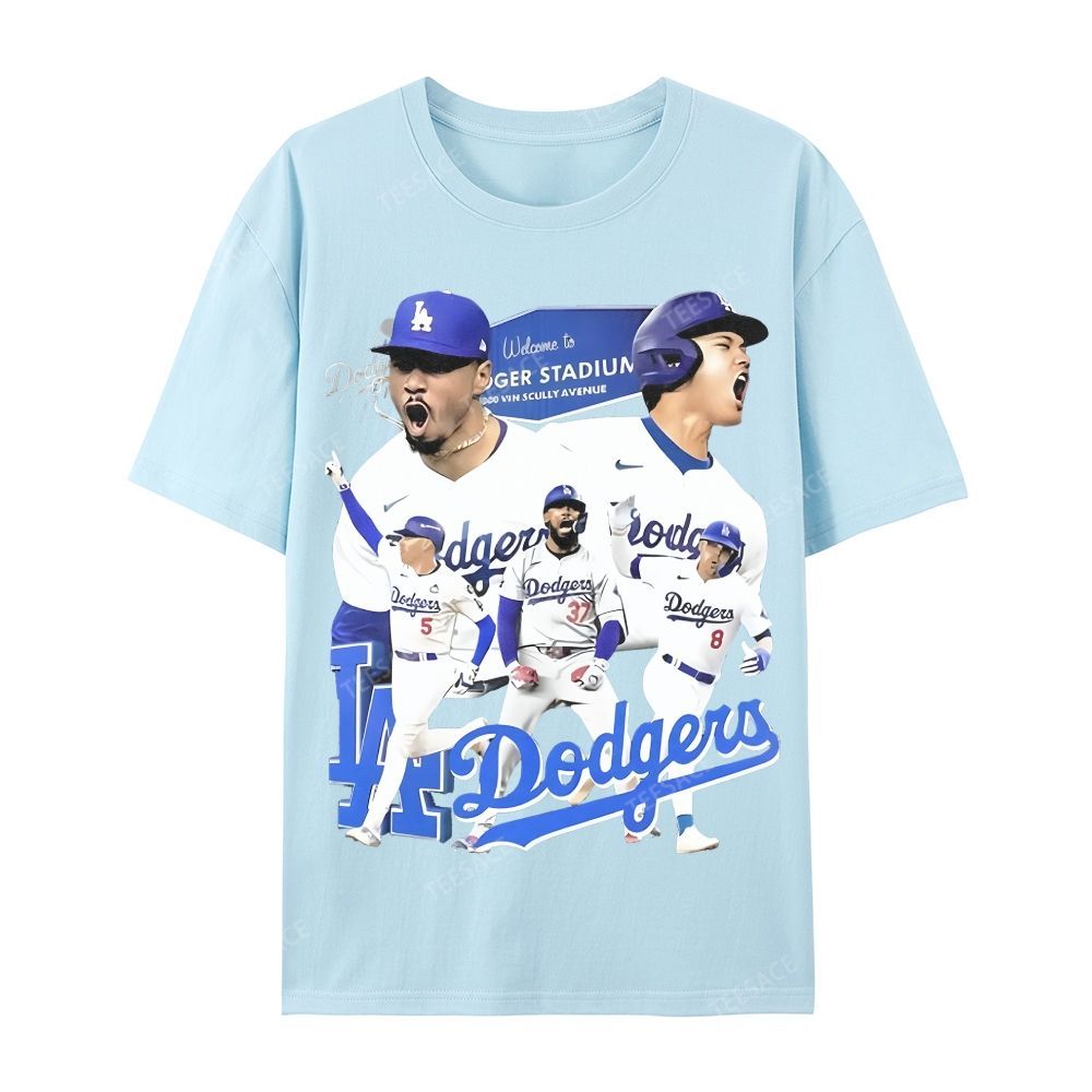 DODGERS Casual Short Sleeve Cotton T-Shirt DODGERS 2025 Tee