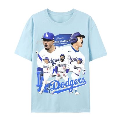 DODGERS Casual Short Sleeve Cotton T-Shirt DODGERS 2025 Tee