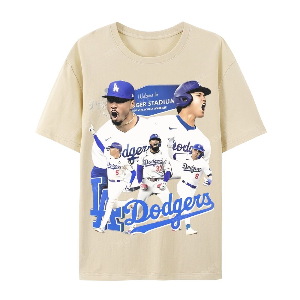 DODGERS Casual Short Sleeve Cotton T-Shirt DODGERS 2025 Tee