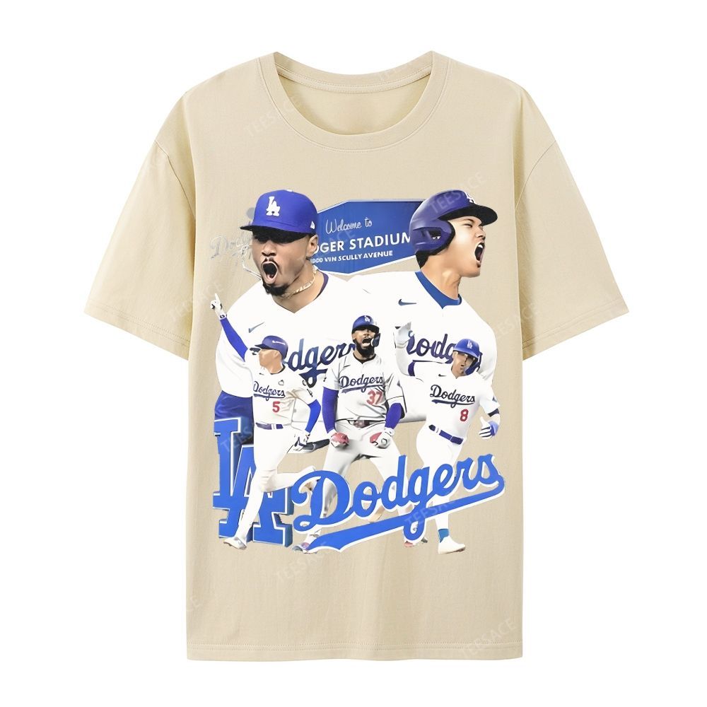 DODGERS Casual Short Sleeve Cotton T-Shirt DODGERS 2025 Tee