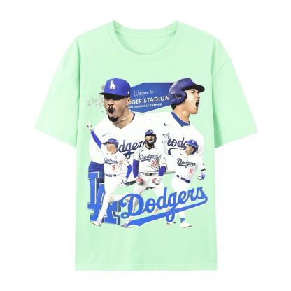 DODGERS Casual Short Sleeve Cotton T-Shirt DODGERS 2025 Tee