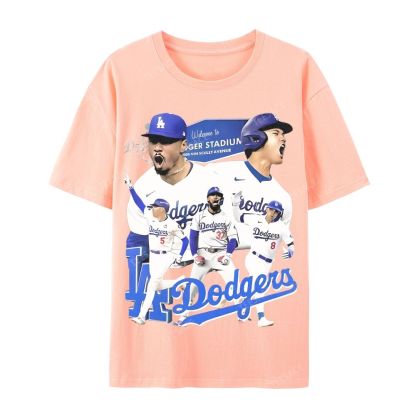 DODGERS Casual Short Sleeve Cotton T-Shirt DODGERS 2025 Tee