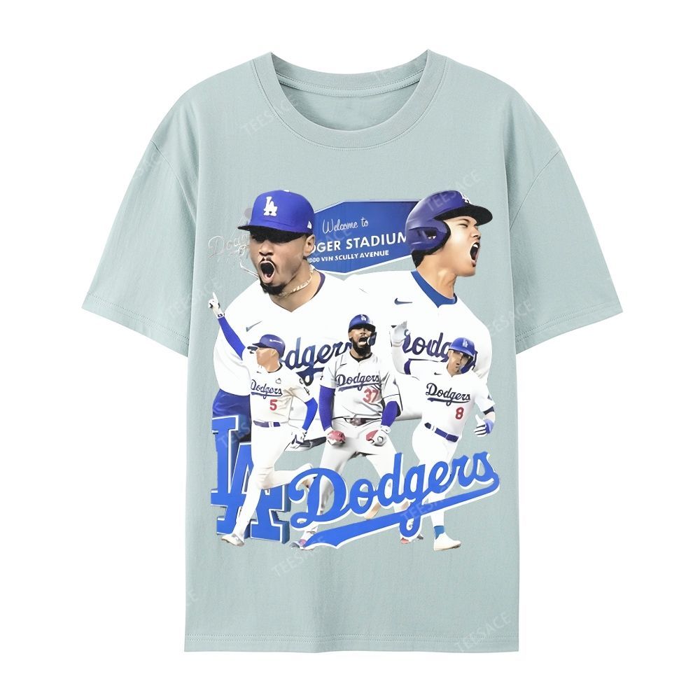 DODGERS Casual Short Sleeve Cotton T-Shirt DODGERS 2025 Tee