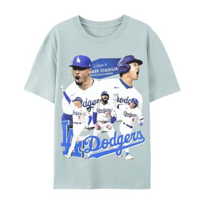 DODGERS Casual Short Sleeve Cotton T-Shirt DODGERS 2025 Tee