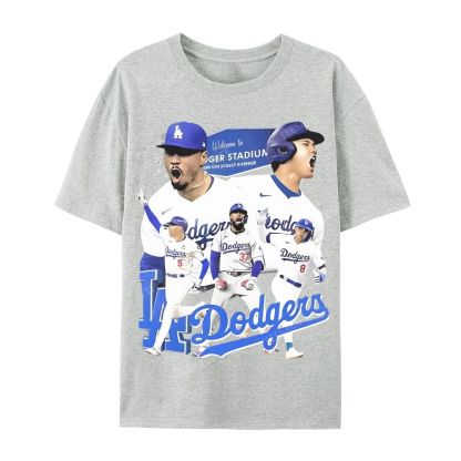 DODGERS Casual Short Sleeve Cotton T-Shirt DODGERS 2025 Tee