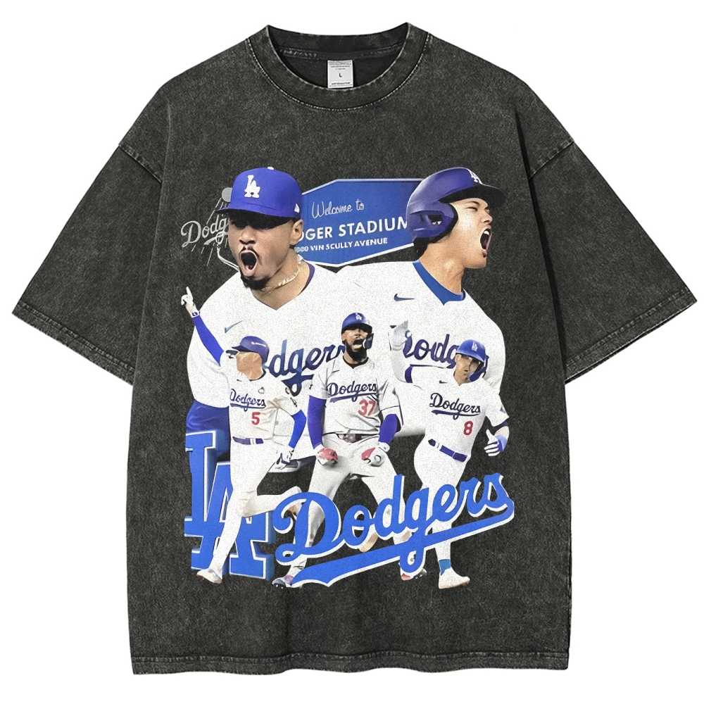 Unisex Vintage  Washed T-Shirt DODGERS 2025 Tee