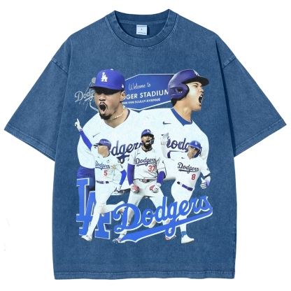 Unisex Vintage  Washed T-Shirt DODGERS 2025 Tee
