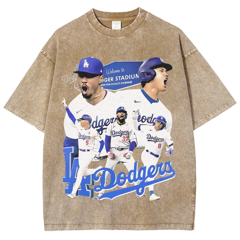 Unisex Vintage  Washed T-Shirt DODGERS 2025 Tee