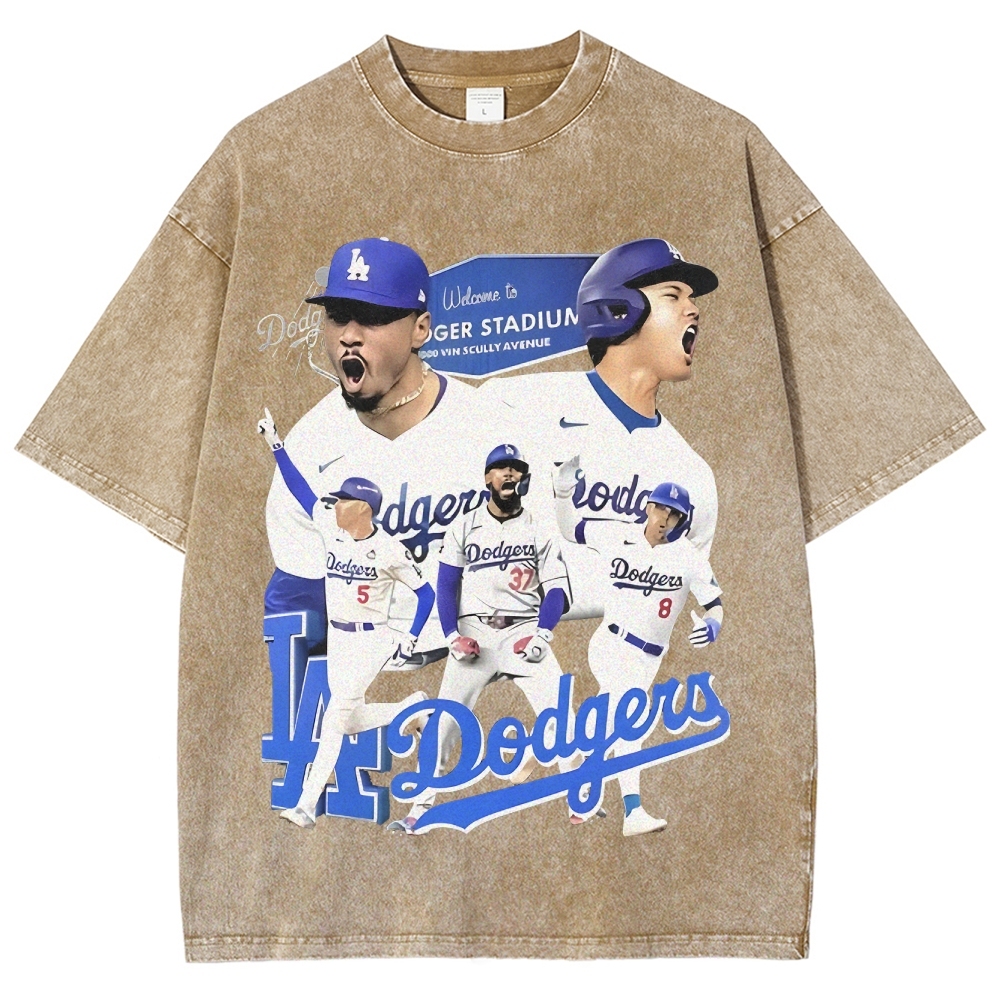 Unisex Vintage  Washed T-Shirt DODGERS 2025 Tee