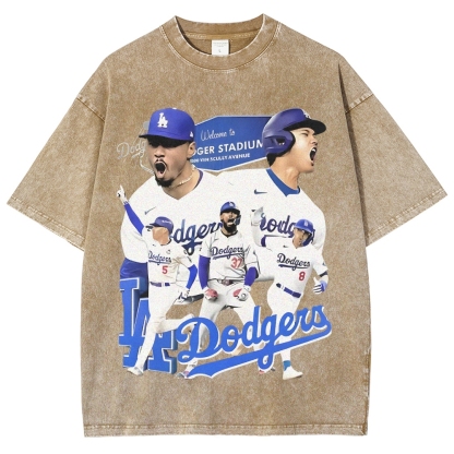Unisex Vintage  Washed T-Shirt DODGERS 2025 Tee