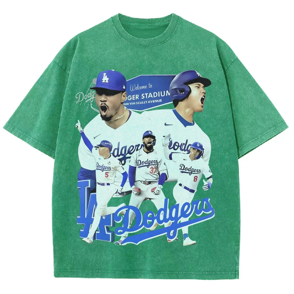 Unisex Vintage  Washed T-Shirt DODGERS 2025 Tee