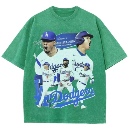 Unisex Vintage  Washed T-Shirt DODGERS 2025 Tee