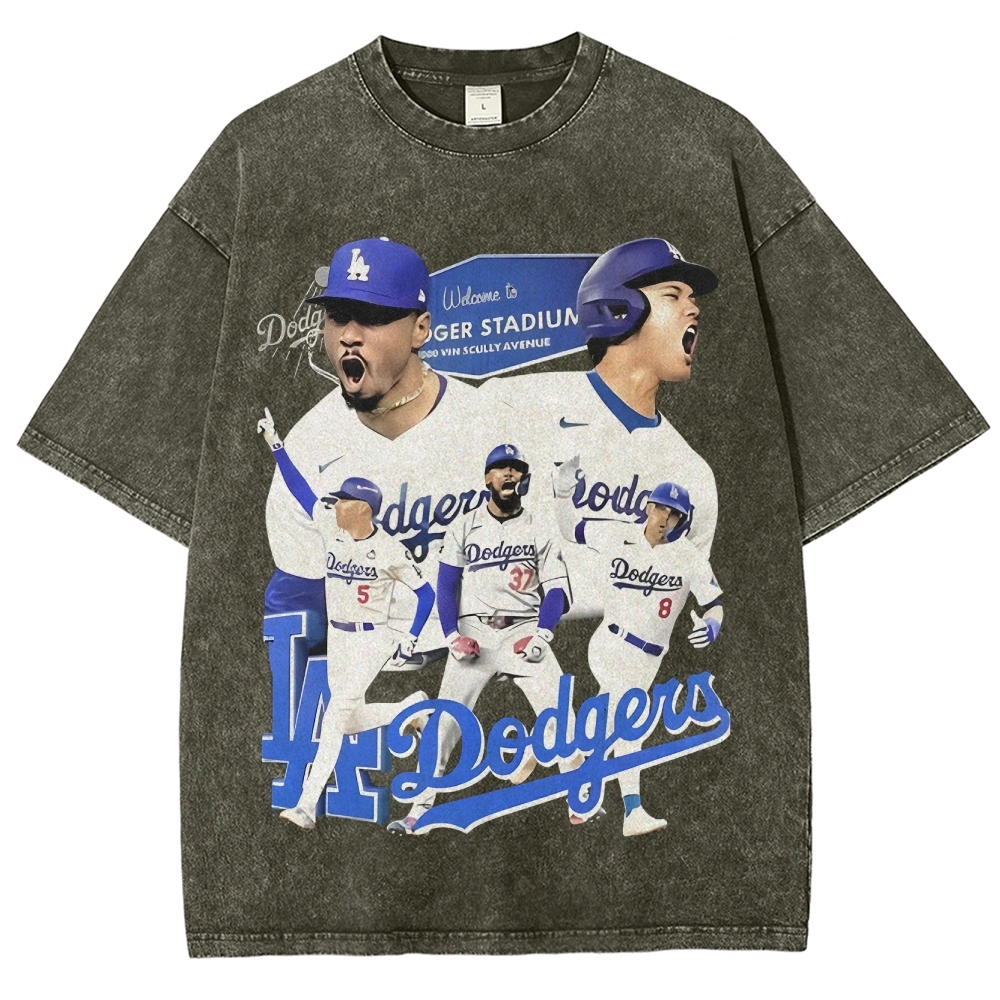 Unisex Vintage  Washed T-Shirt DODGERS 2025 Tee