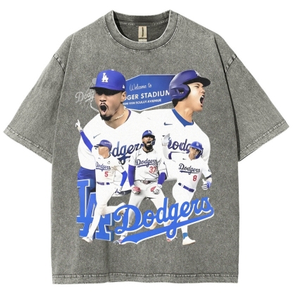 Unisex Vintage  Washed T-Shirt DODGERS 2025 Tee