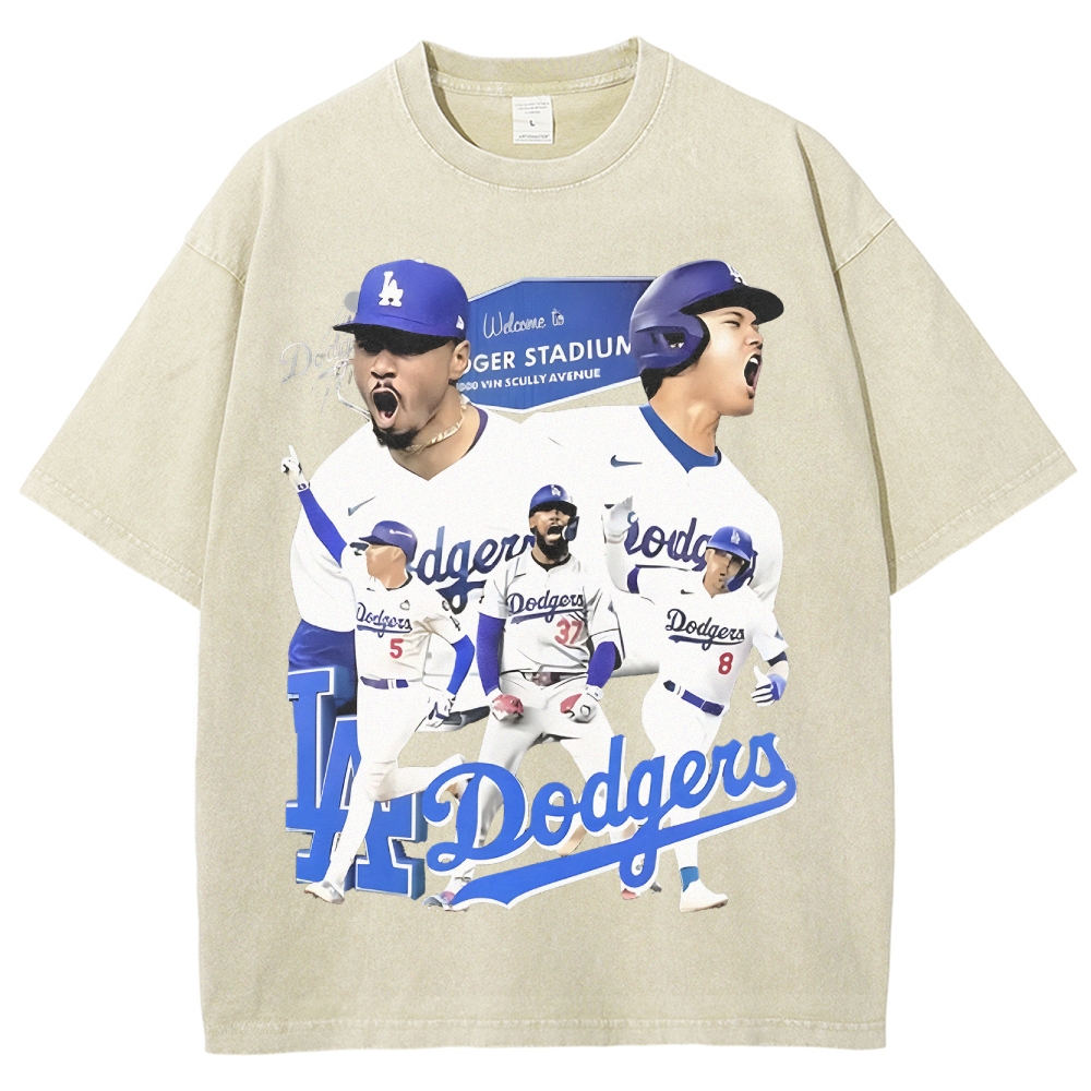 Unisex Vintage  Washed T-Shirt DODGERS 2025 Tee