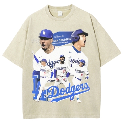 Unisex Vintage  Washed T-Shirt DODGERS 2025 Tee