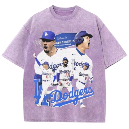 Unisex Vintage  Washed T-Shirt DODGERS 2025 Tee