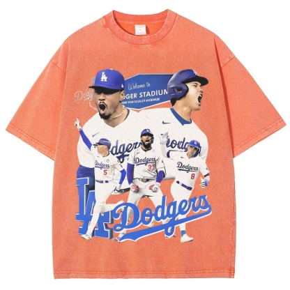 Unisex Vintage  Washed T-Shirt DODGERS 2025 Tee