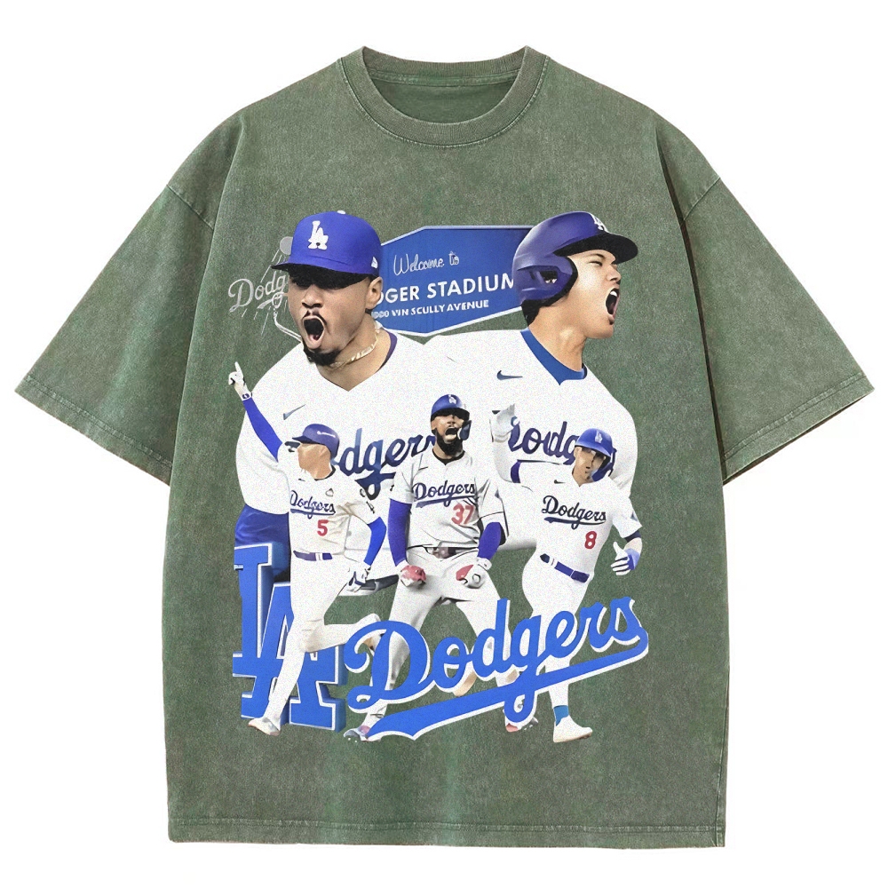 Unisex Vintage  Washed T-Shirt DODGERS 2025 Tee