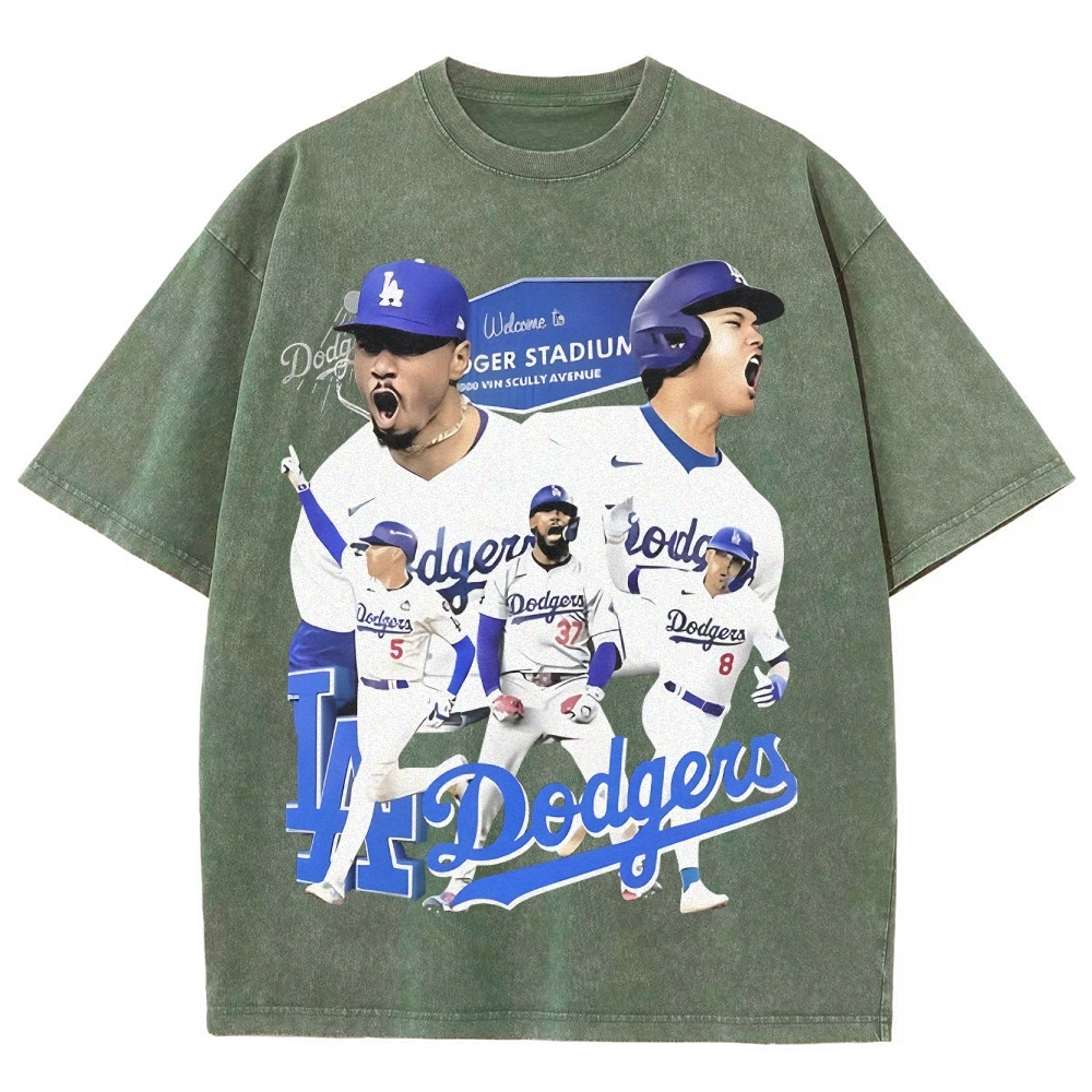 Unisex Vintage  Washed T-Shirt DODGERS 2025 Tee