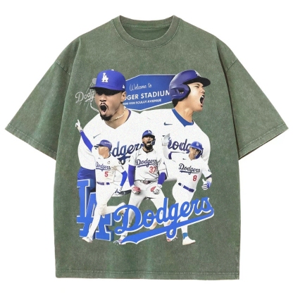 Unisex Vintage  Washed T-Shirt DODGERS 2025 Tee