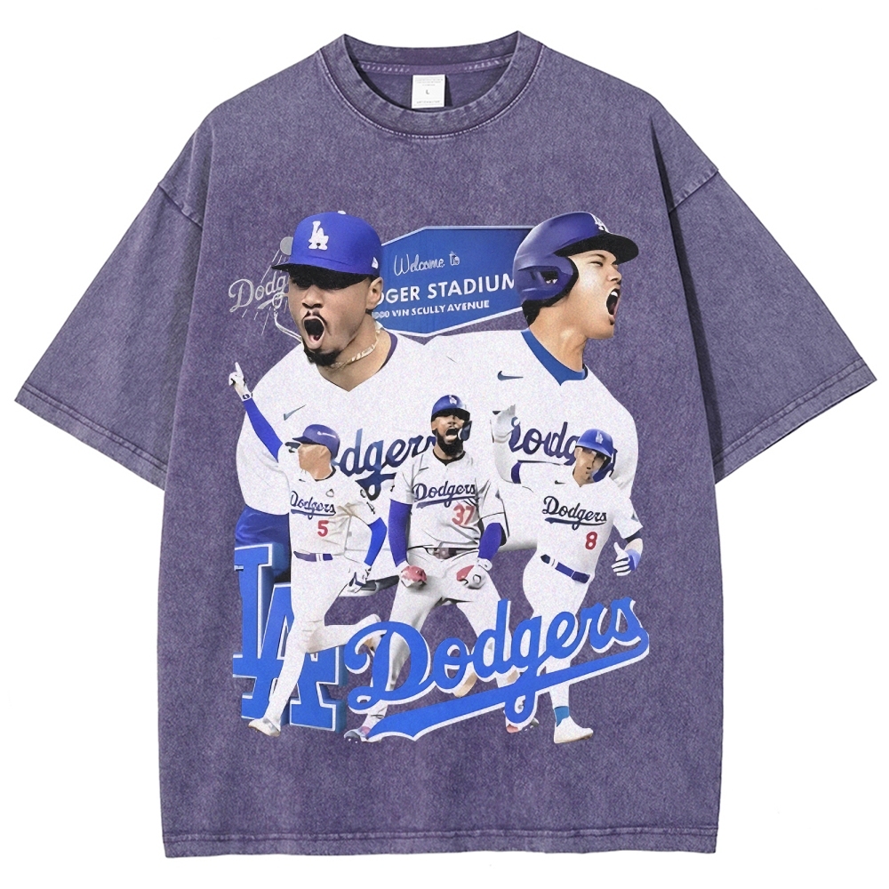 Unisex Vintage  Washed T-Shirt DODGERS 2025 Tee