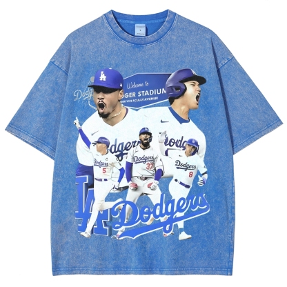 Unisex Vintage  Washed T-Shirt DODGERS 2025 Tee