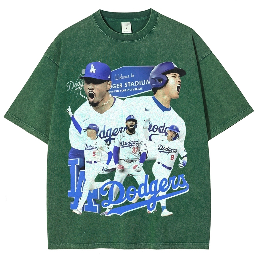 Unisex Vintage  Washed T-Shirt DODGERS 2025 Tee