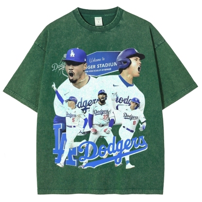 Unisex Vintage  Washed T-Shirt DODGERS 2025 Tee