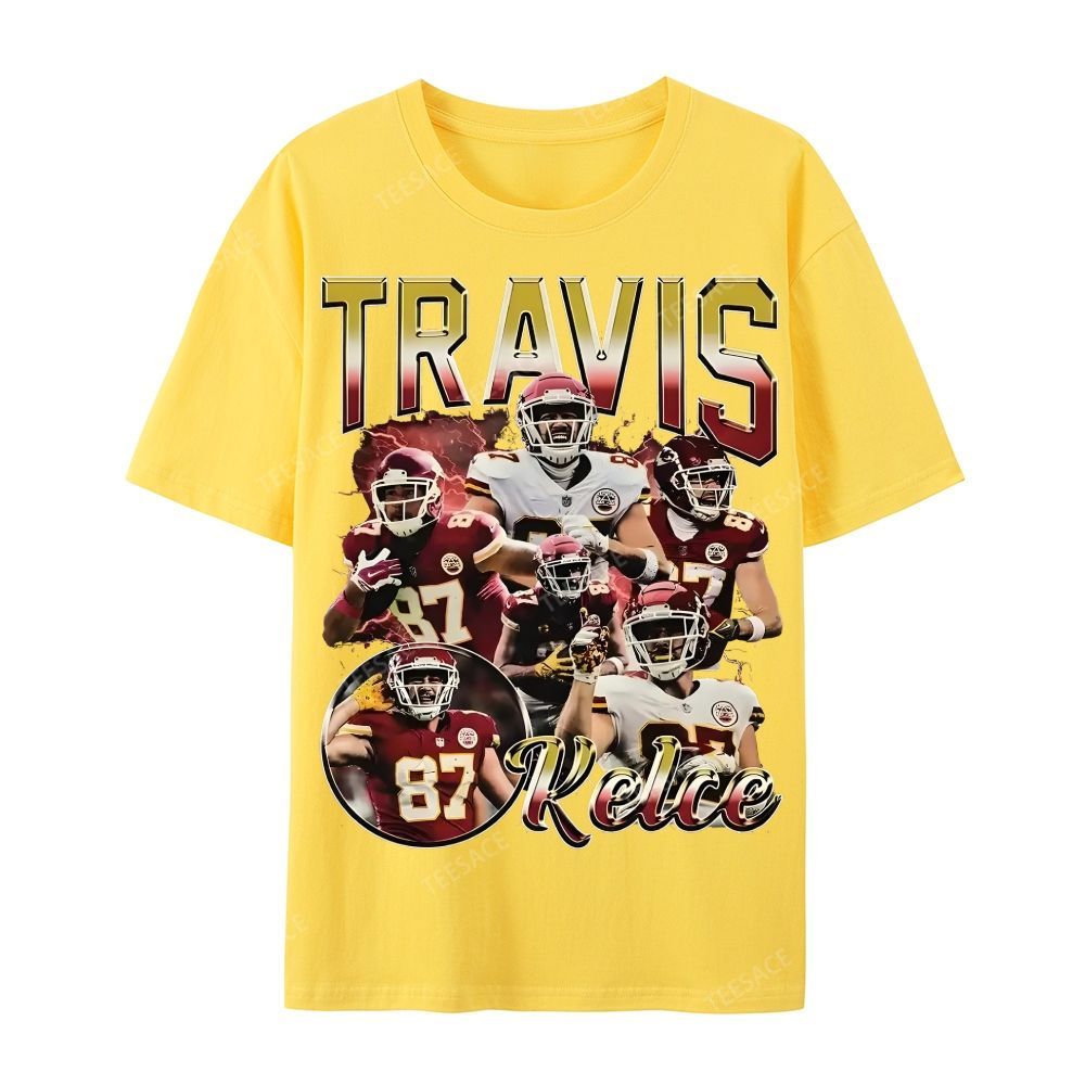 Travis Kelce 2025 Wear Cotton Short Sleeve T-Shirt