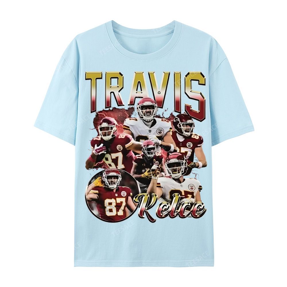 Travis Kelce 2025 Wear Cotton Short Sleeve T-Shirt