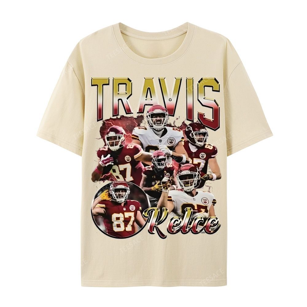 Travis Kelce 2025 Wear Cotton Short Sleeve T-Shirt