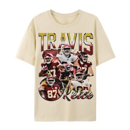 Travis Kelce 2025 Wear Cotton Short Sleeve T-Shirt