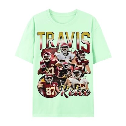 Travis Kelce 2025 Wear Cotton Short Sleeve T-Shirt