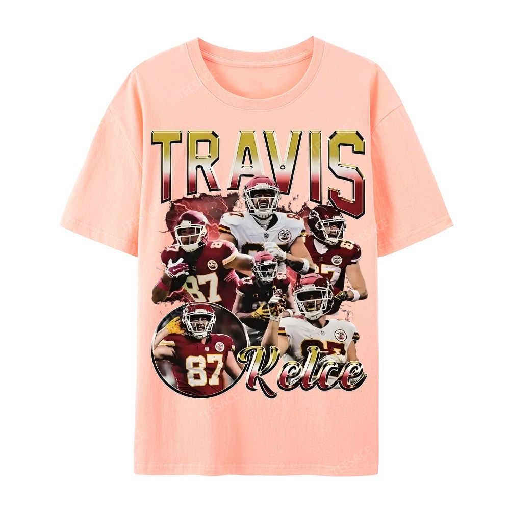 Travis Kelce 2025 Wear Cotton Short Sleeve T-Shirt
