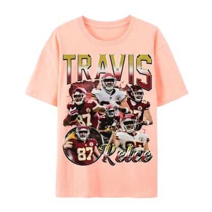 Travis Kelce 2025 Wear Cotton Short Sleeve T-Shirt