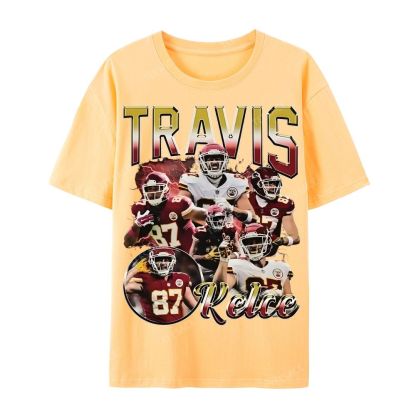 Travis Kelce 2025 Wear Cotton Short Sleeve T-Shirt