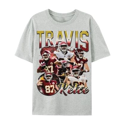 Travis Kelce 2025 Wear Cotton Short Sleeve T-Shirt