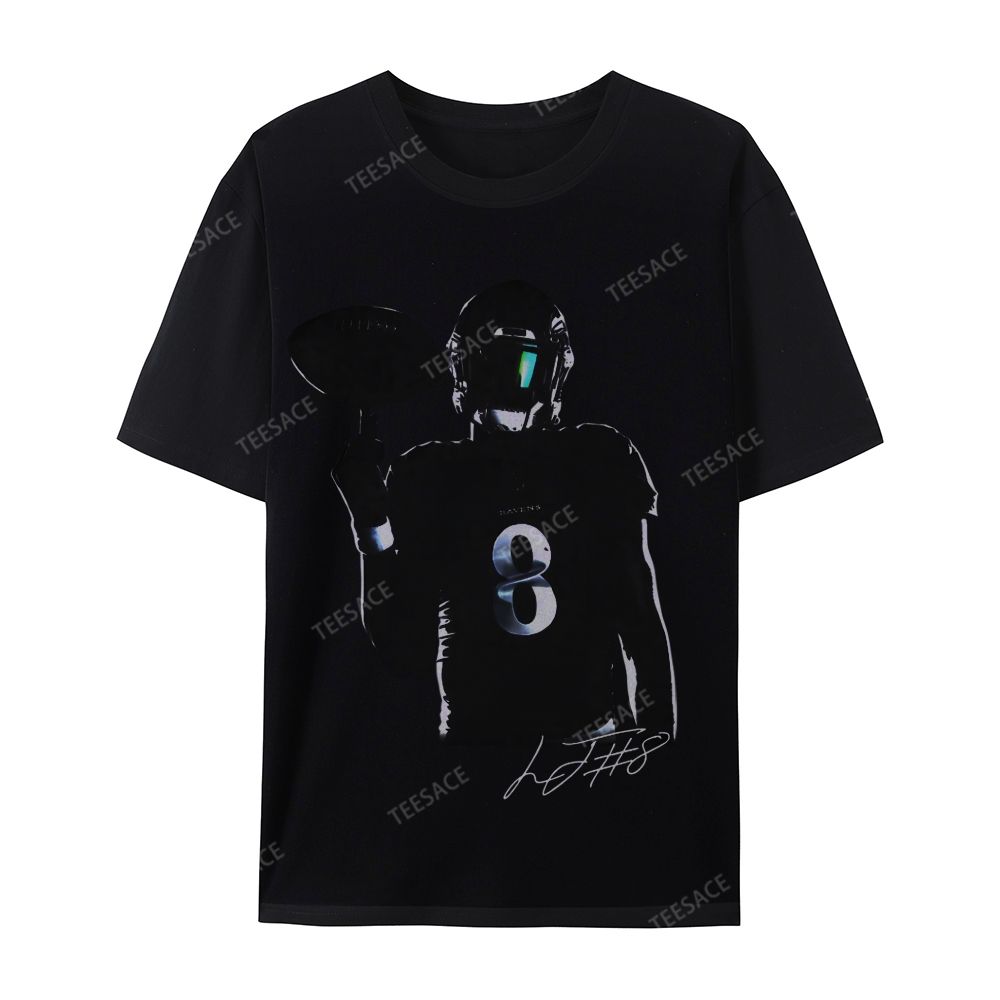 Lamar Jackson Unisex Casual Cotton Short Sleeve T-Shirt