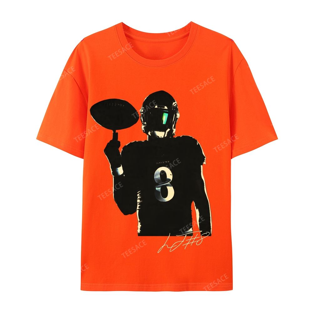 Lamar Jackson Unisex Casual Cotton Short Sleeve T-Shirt