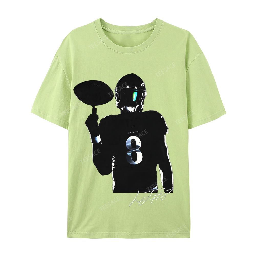 Lamar Jackson Unisex Casual Cotton Short Sleeve T-Shirt