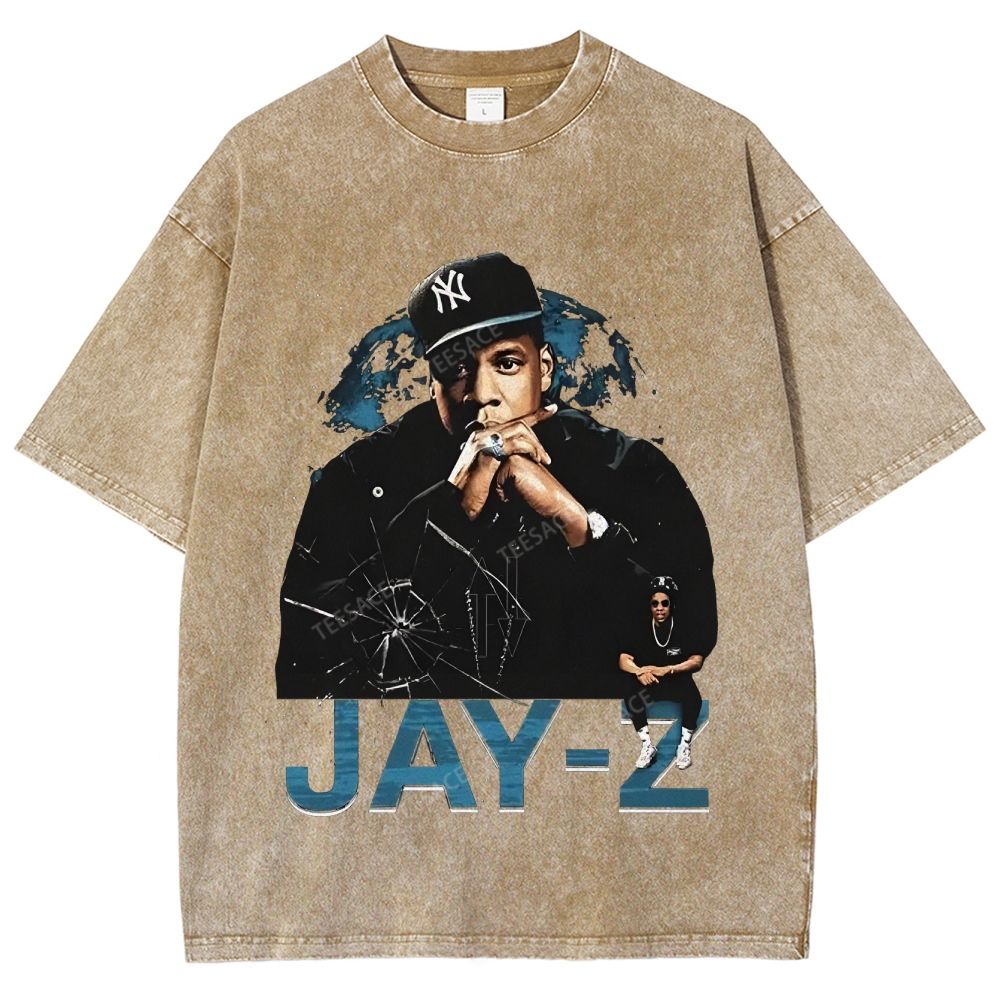 Unisex-Adult Ultra Cotton Washed T-Shirt Graphic  JAY-Z TEE