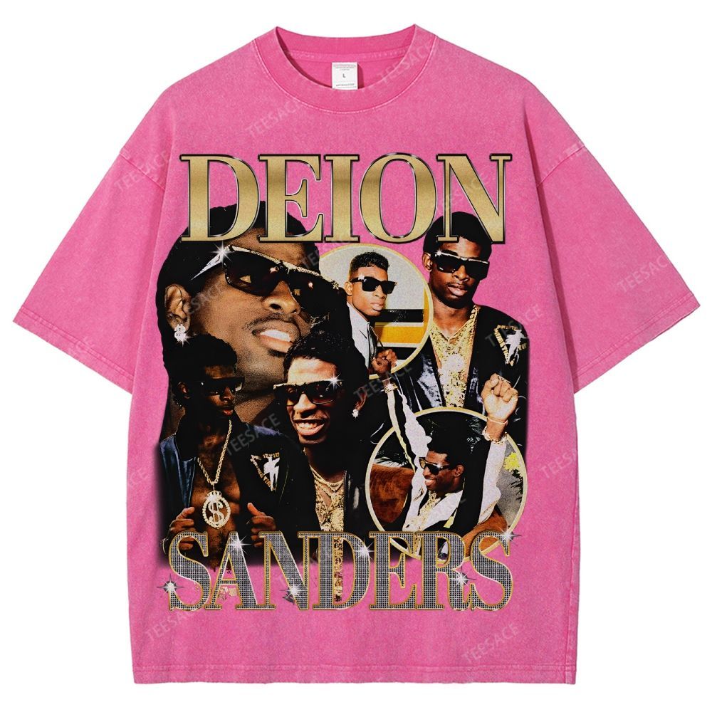 Unisex Fit Washed T-Shirt DEION SANDERS Tee