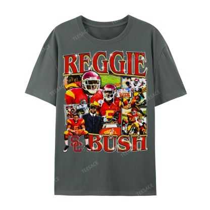 REGGIE BUSH USC Tee Unisex Casual Cotton Short Sleeve T-Shirt 