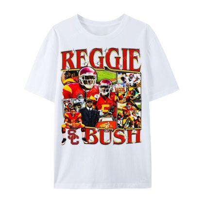 REGGIE BUSH USC Tee Unisex Casual Cotton Short Sleeve T-Shirt 