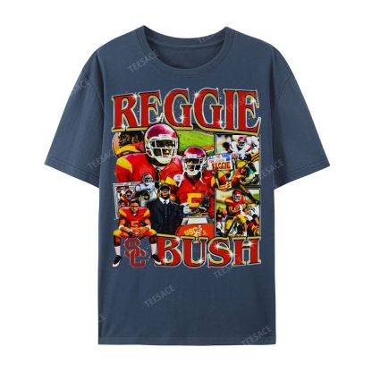 REGGIE BUSH USC Tee Unisex Casual Cotton Short Sleeve T-Shirt 